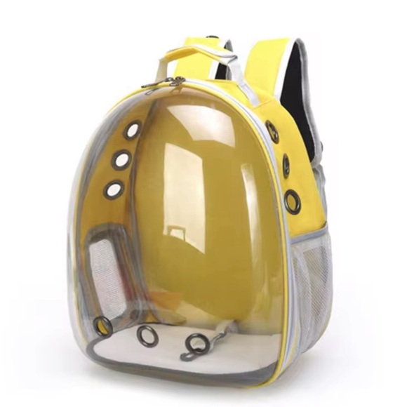 (NEW)Yellow PetPack Clear Bubble Carrying Bag Small, dogs Cats, Space Capsule - Picture 6 of 15